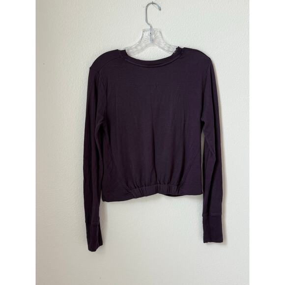 Athleta Twist Front Sweatshirt Long Sleeve Top in Wild Raisin Size XS - Picture 4 of 7